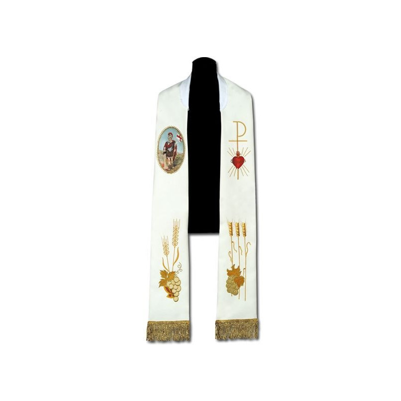 Stole with a painted icon of St. Florian (23) - Best Catholic Shop