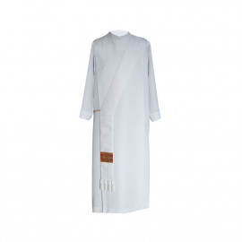 White deacon stole - jacquard