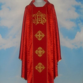Chasuble with computer-embroidered belt (620)