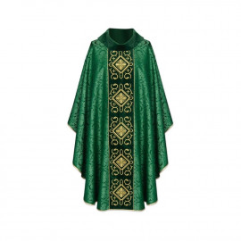 Gothic chasuble, embroidered cross - liturgical colors (5)