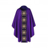 Gothic chasuble, embroidered cross - liturgical colors (5) - Image 2