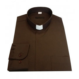 Clergy shirt - brown