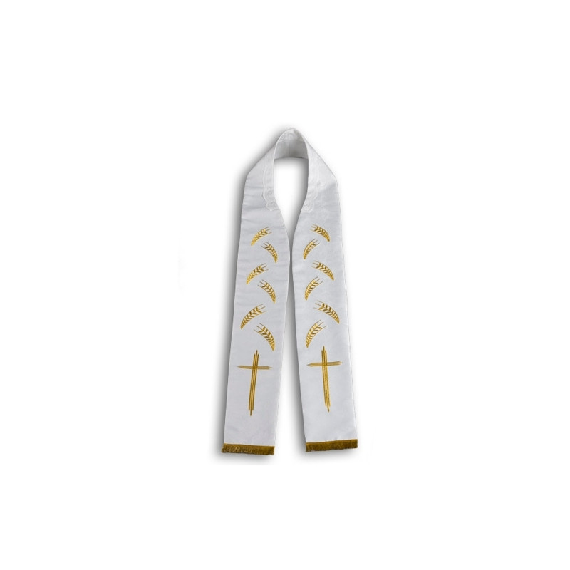 Priest's stole, cross and ears - embroidered (22) - Best Catholic Shop