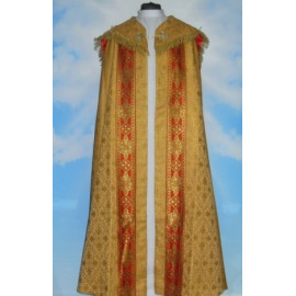 Liturgical cope with honey rosette