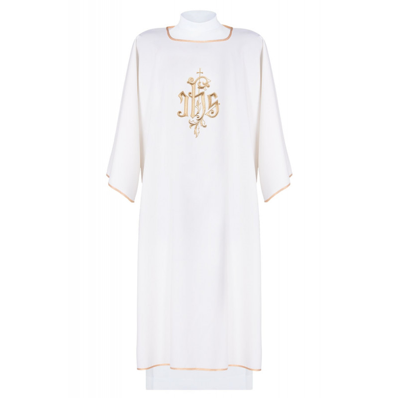 Dalmatics embroidered IHS - ecru (7) - Best Catholic Shop