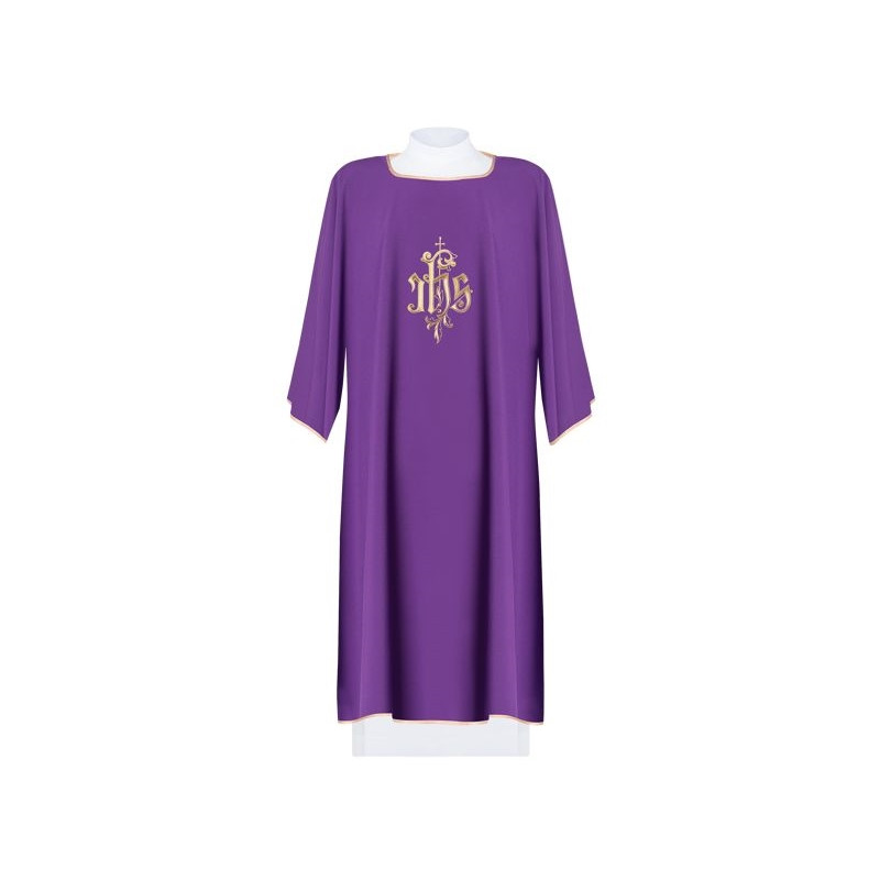 Dalmatics embroidered IHS - violet (4) - Best Catholic Shop