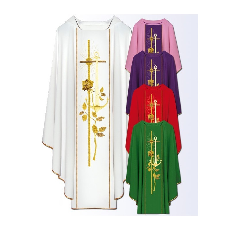 Chasuble with computer-embroidered belt (615) - Best Catholic Shop