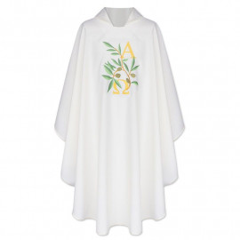 Alpha Omega Chasuble + ears (liturgical colors)