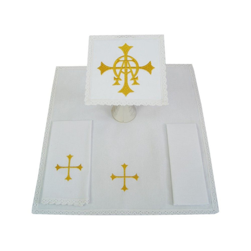 Chalice's linen Alpha and Omega - 100% cotton (6) - Best Catholic Shop