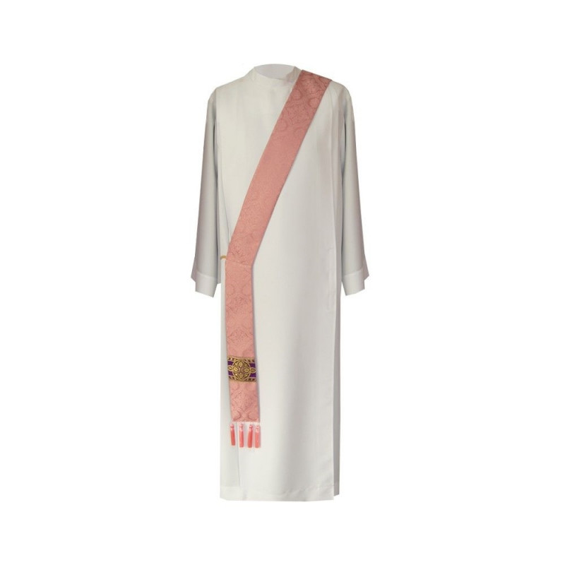 Deacon stole pale pink - jacquard - Best Catholic Shop