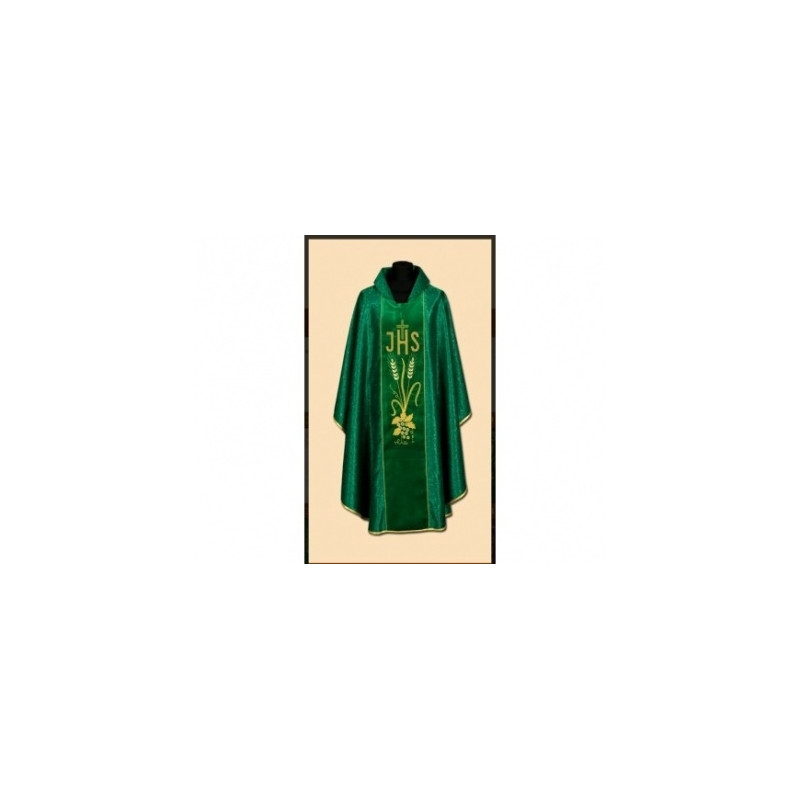 Richly embroidered chasuble damask (98A) - Best Catholic Shop