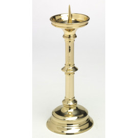Altar candlestick in solid brass - 32 cm