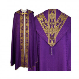 Semi-Gothic cape (liturgical colors) - woven belts, jacquard (26)