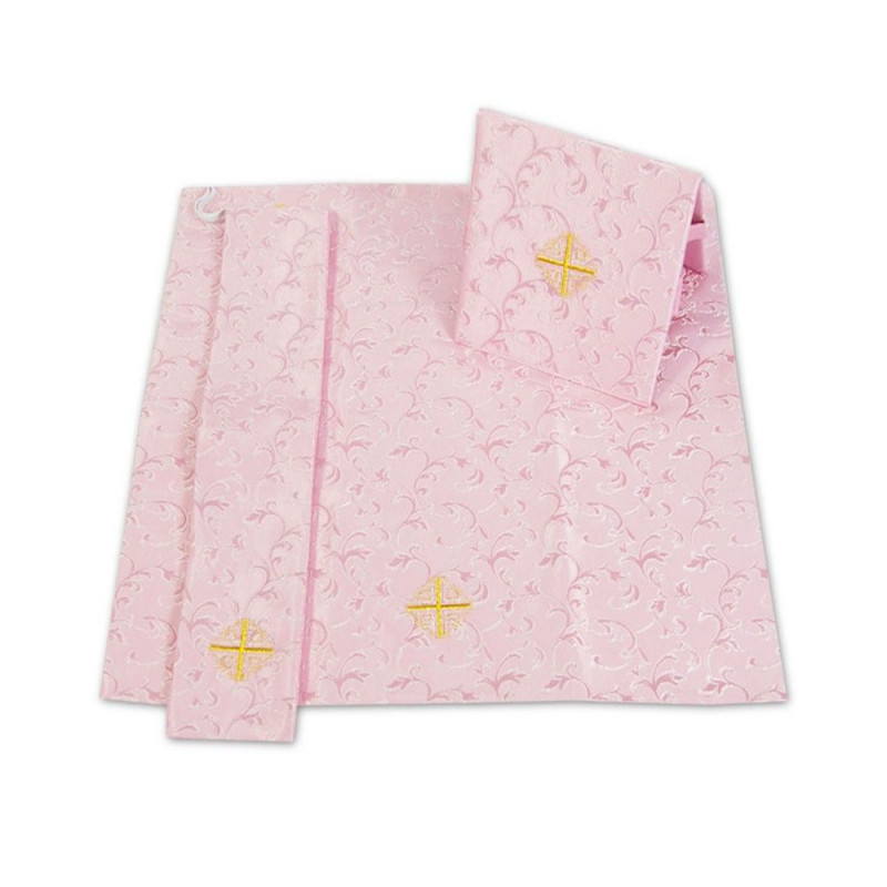 Burse Set, Manipulator and Veil for Chalice - pale pink - Best Catholic Shop