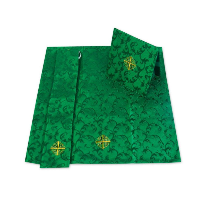 Set of Burse, maniple and chalice veil - green - Best Catholic Shop