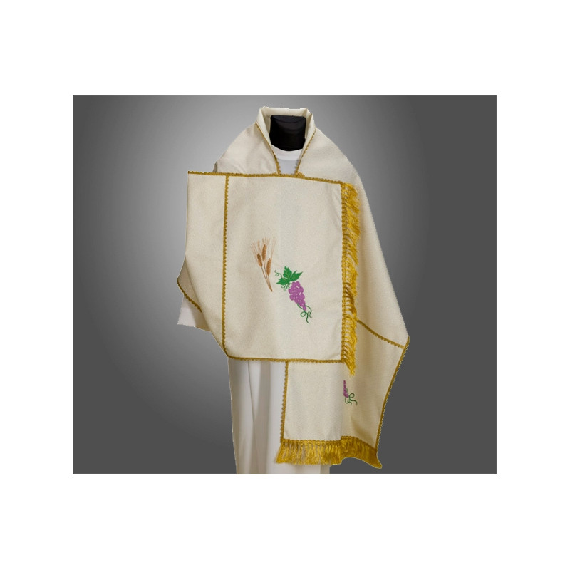 IHS humeral veil, Chalice, Grape (8) - Best Catholic Shop
