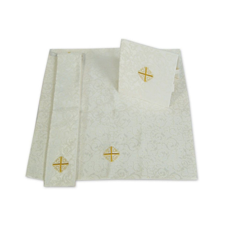 Set of Burse, maniple and chalice veil - ecru - Best Catholic Shop