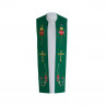 Embroidered priest stole - heart, cross (cotton) - Image 2