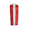 Embroidered priest stole - heart, cross (cotton) - Image 4