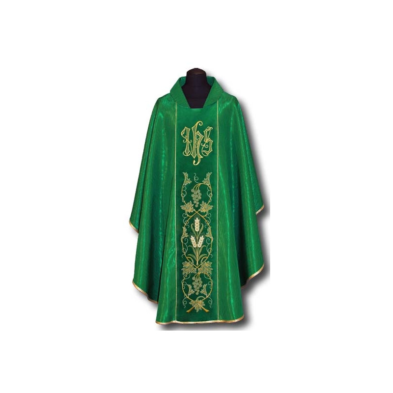 Damask chasuble, velvet belt (99) - Best Catholic Shop