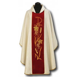 Damask chasuble, velvet belt (017)