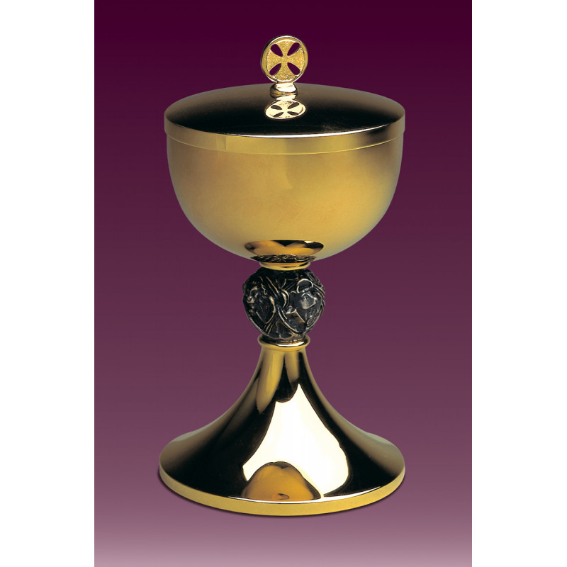 Ciborium with four evangelists, in animal themes, smooth - Best Catholic Shop