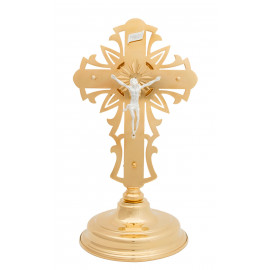 Brass reliquary, gilded - 29 cm