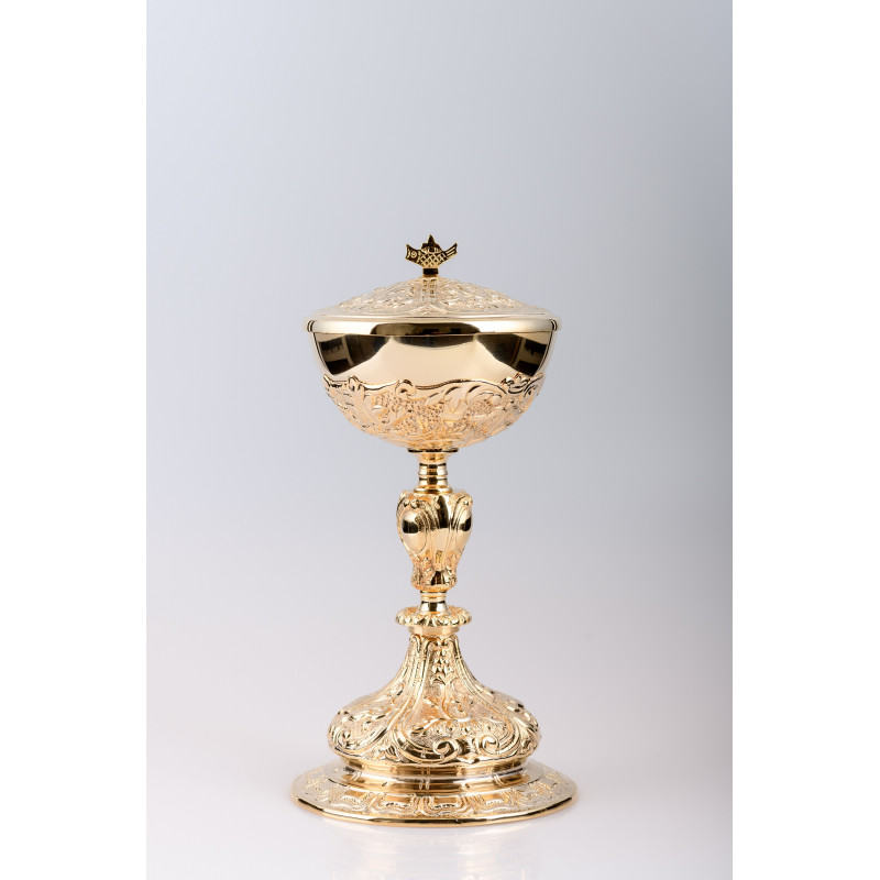 Ciborium, brass, gold plated - 27 cm (33) - Best Catholic Shop