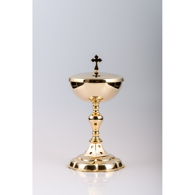 Ciborium, brass, gold plated - 25 cm (32) - Best Catholic Shop