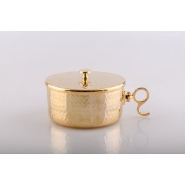 Ciborium, gold-plated with closure - 6.5 cm