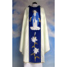 Embroidered chasuble, navy blue belt - MB Rosary - Image 2