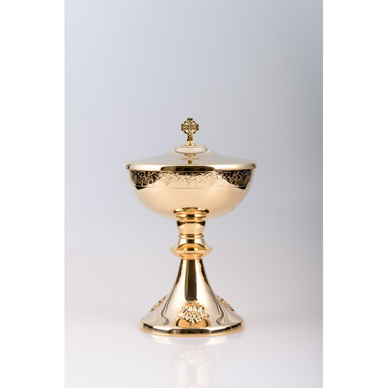 Ciborium, brass, gold plated - 24 cm (35) - Best Catholic Shop