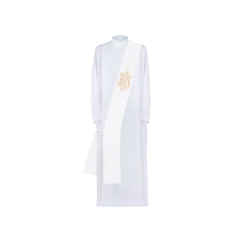 IHS Embroidered Deacon's stole, Cross (6) - Best Catholic Shop