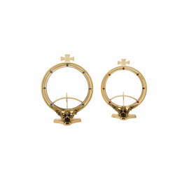 Gold plated monstrance, host 145 mm, height 20 cm (15)