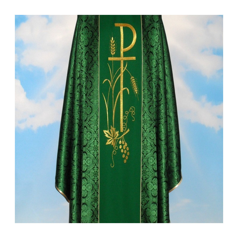 Chasuble with computer-embroidered belt - rosette (617) - Best Catholic Shop