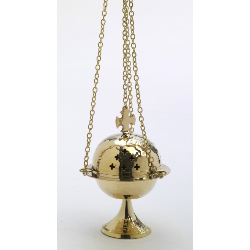 Brass thurible, gold colour - 15 cm - Best Catholic Shop