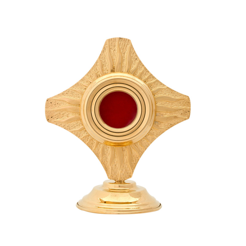 Brass reliquary, gold-plated - 15 cm - Best Catholic Shop