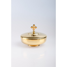 Ciborium gold-plated with closure - 10 cm