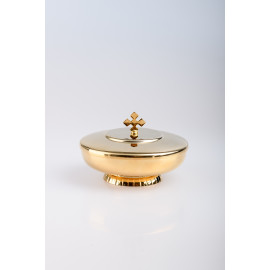 Ciborium, gold-plated with closure - 6.5 cm