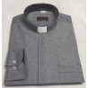 Clergy shirt - grey, black insert - Image 1