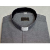 Clergy shirt - grey, black insert - Image 2