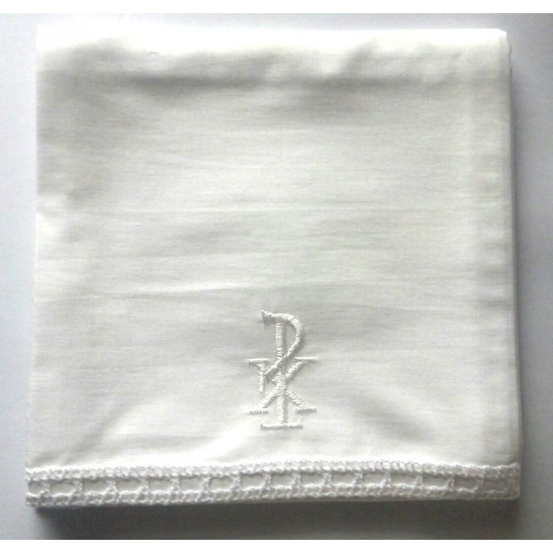 Corporal - embroidered white PX - 100% cotton - Best Catholic Shop