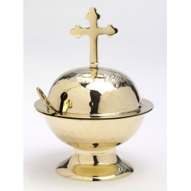 Boat with cross + spoon - 2 models (brass, nickel)