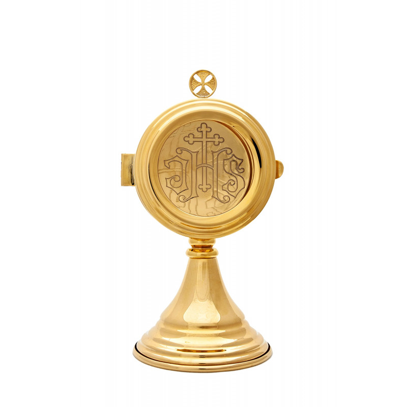 Custodia brass, gold-plated - 21 cm - Best Catholic Shop