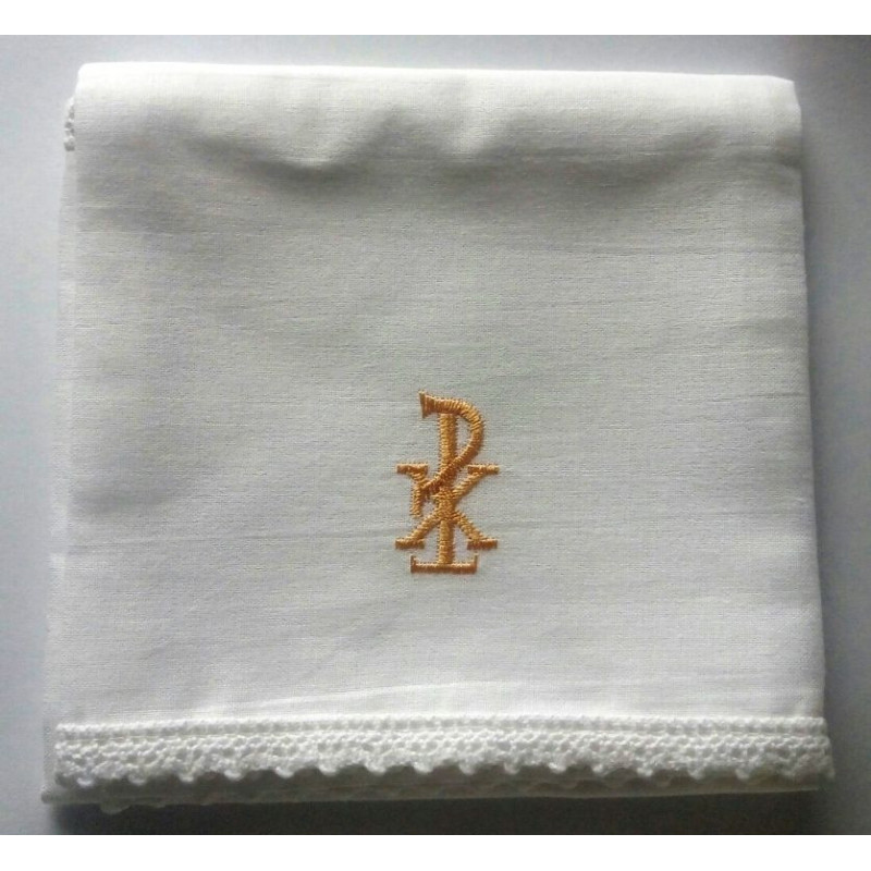 Corporal - embroidered gold PX - 100% cotton - Best Catholic Shop