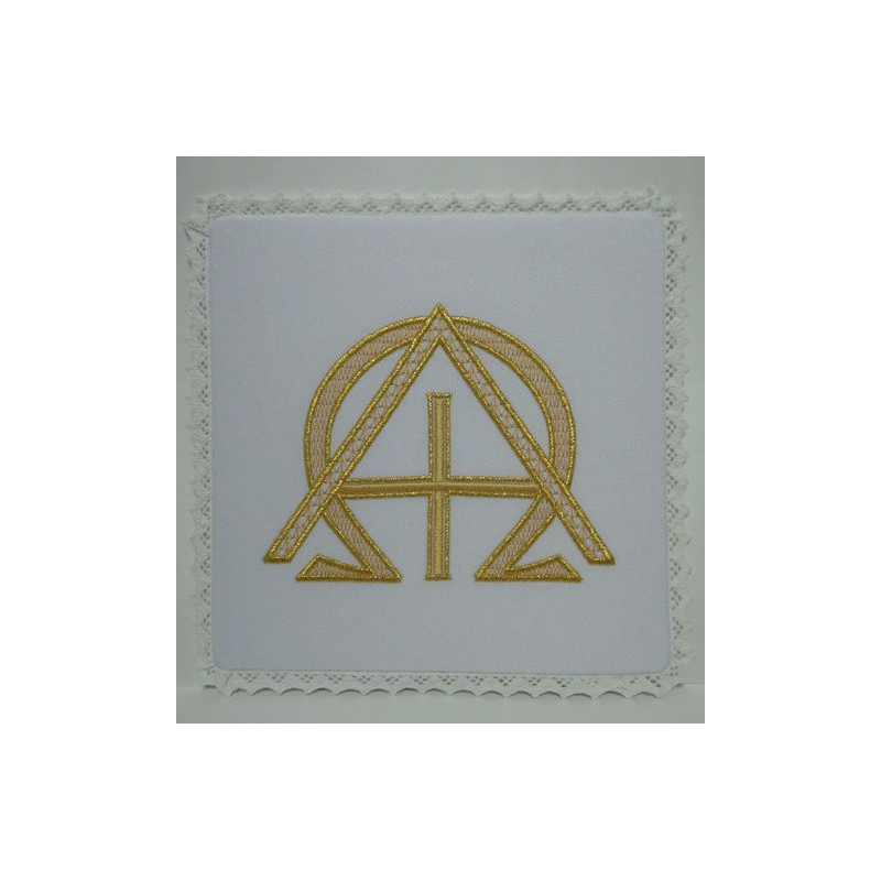 Chalice Pall - Alpha and Omega Embroidery (5) - Best Catholic Shop