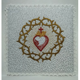 Chalice Pall - Sacred Heart Of Jesus With Crown of Thorns (6)