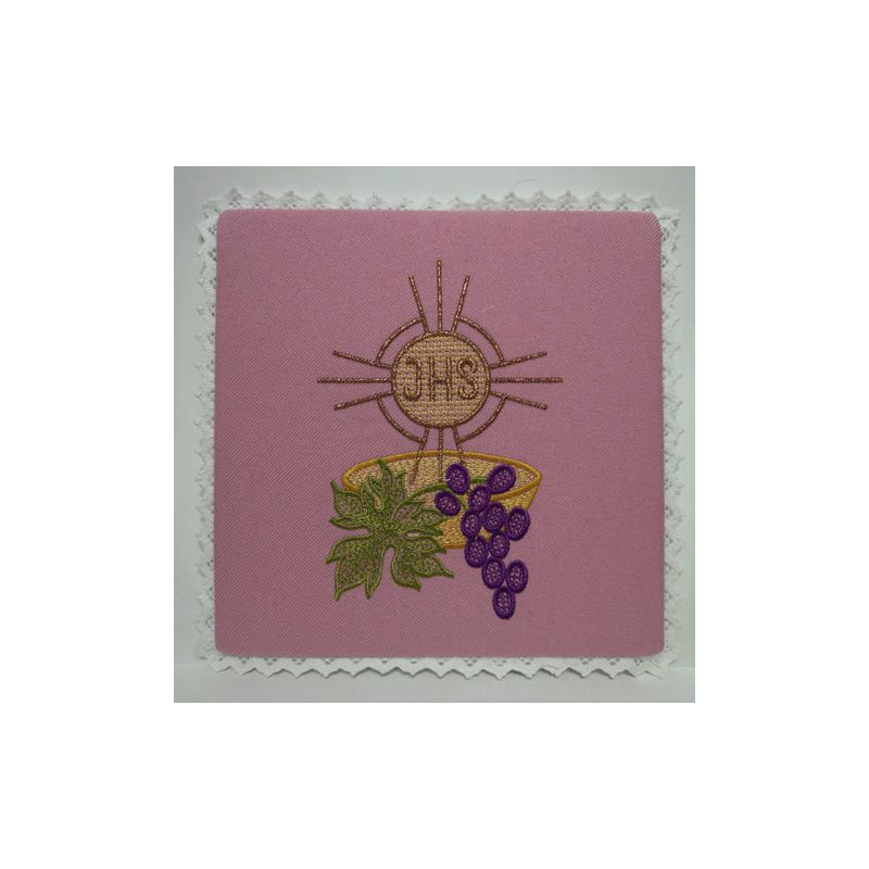 Chalice pink pall - IHS (1) - Best Catholic Shop