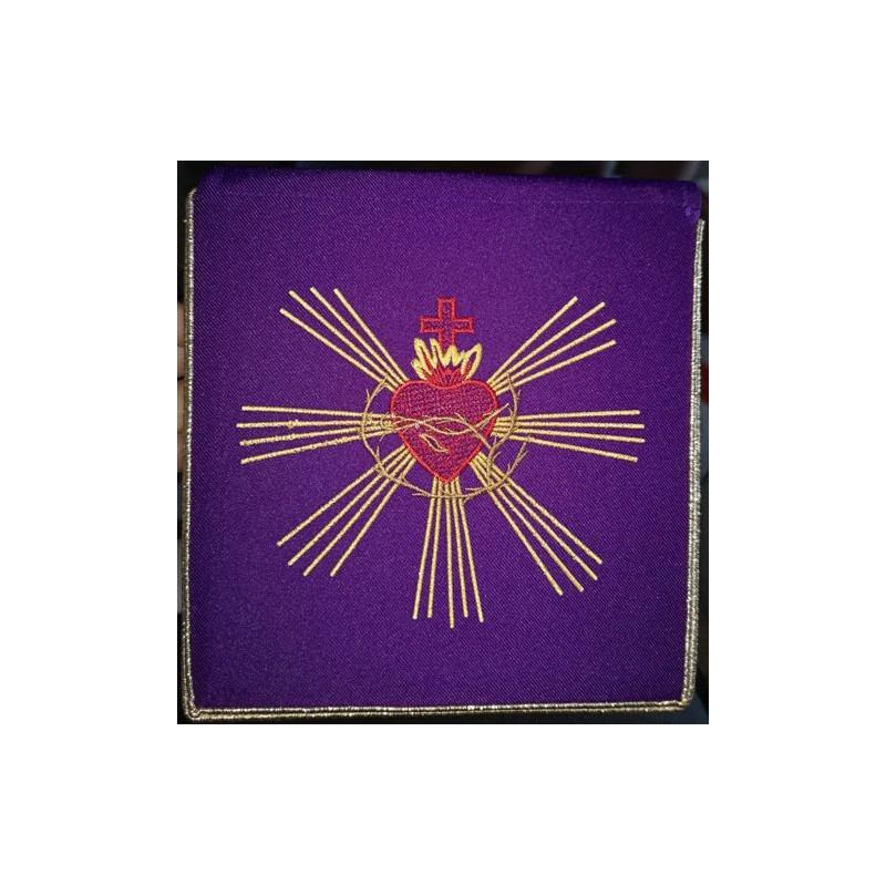 Burse to ailing - violet - the heart of Jesus (4) - Best Catholic Shop