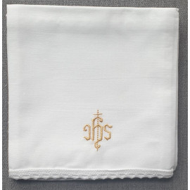 Corporal - embroidered gold ihs - gothic pattern - 100% cotton